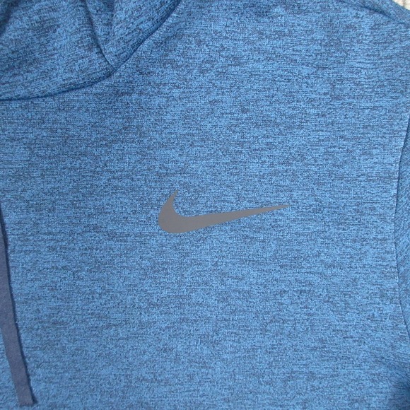 Nike Sweater Mens XL Blue Thermafit Fleece Activewear Pullover Hoodie Sweatshirt - Picture 3 of 9